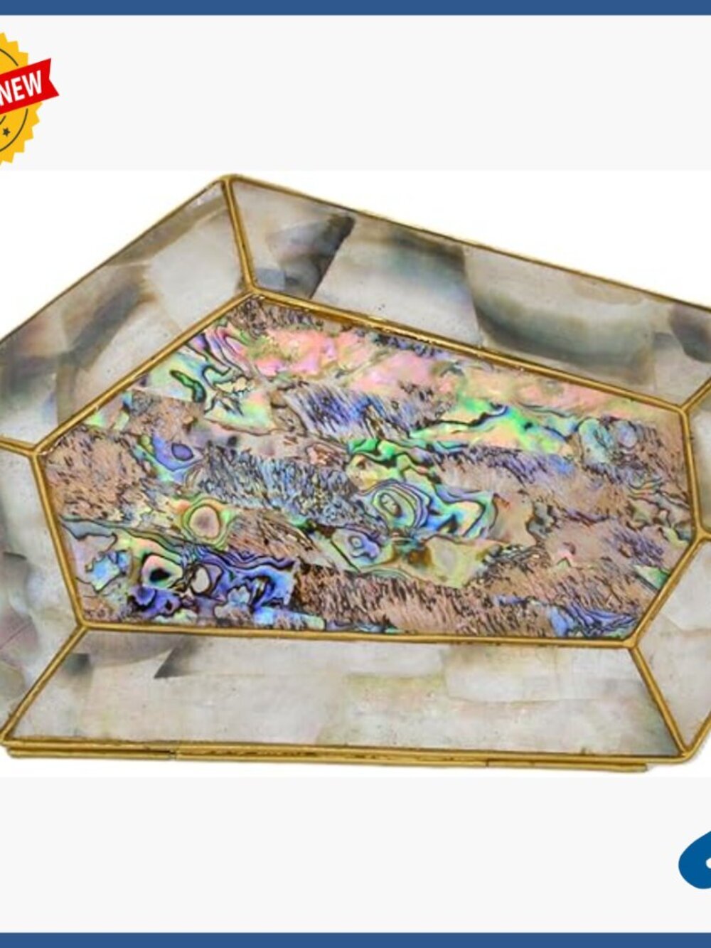 Handmade Gold Brass Evening Clutch with Pearl Sling, Velvet Lined